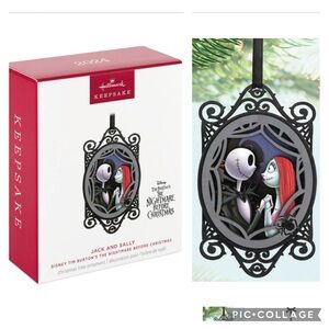 NEW HALLMARK DISNEY TIM BURTON NIGHTMARE BEFORE CHRISTMAS JACK & SALLY GAZE 2024